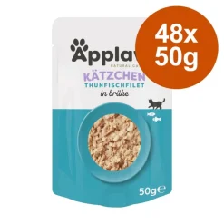 Applaws Natural Kitten liemessä -säästöpakkaus 48 x 50 g