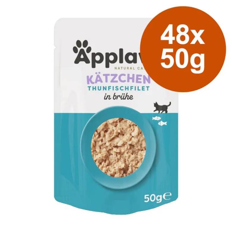 Applaws Natural Kitten liemessä -säästöpakkaus 48 x 50 g