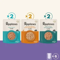 Applaws Pouch in Jelly Mix -kokeilupakkaus 48 x 70 g