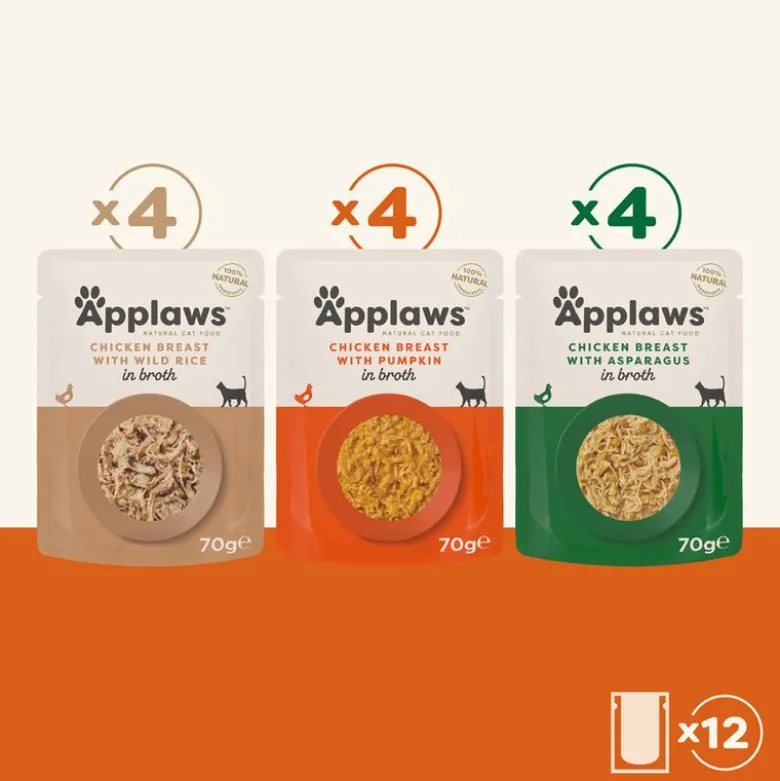Applaws Pouch -lajitelma liemessä 12 x 70 g
