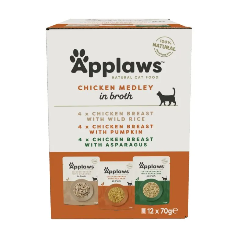 Applaws Pouch -lajitelma liemessä 12 x 70 g