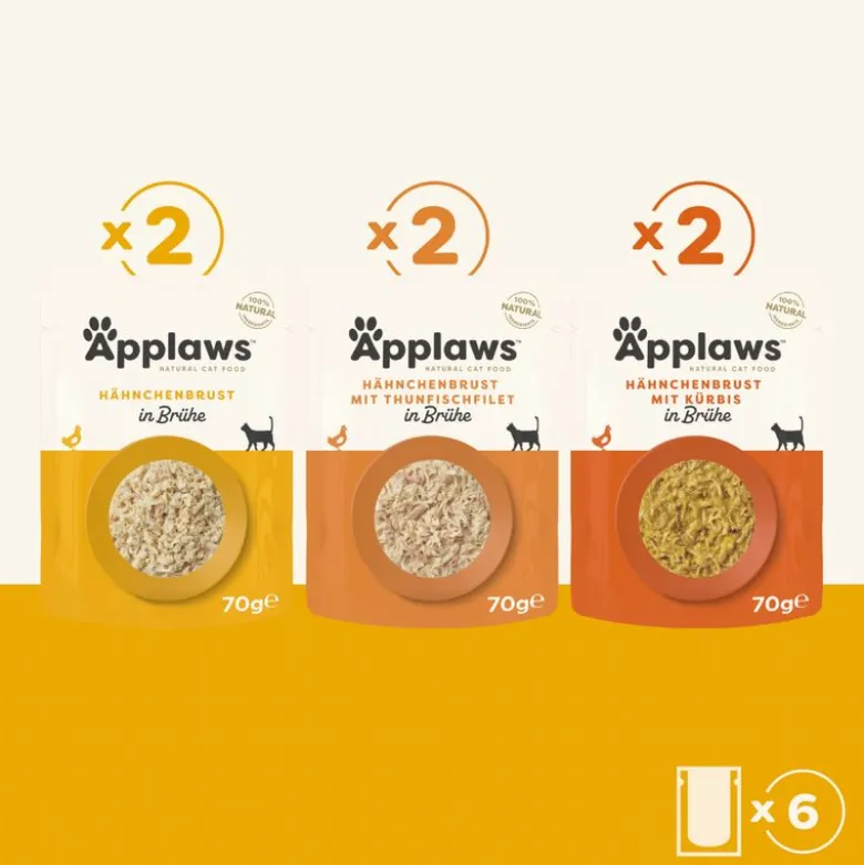 Applaws Pouch -lajitelma liemessä 12 x 70 g