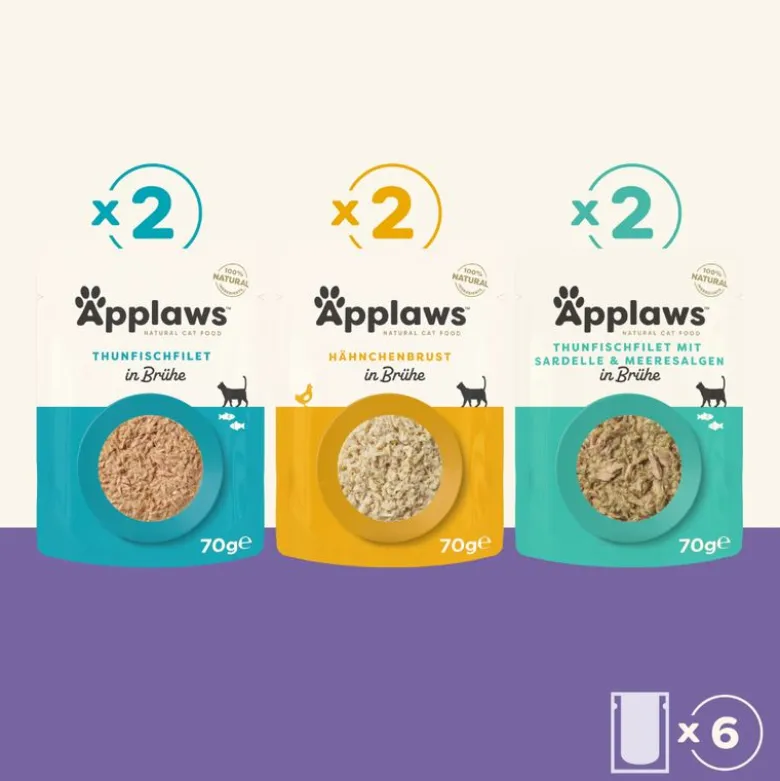 Applaws Pouch -lajitelma liemessä 12 x 70 g