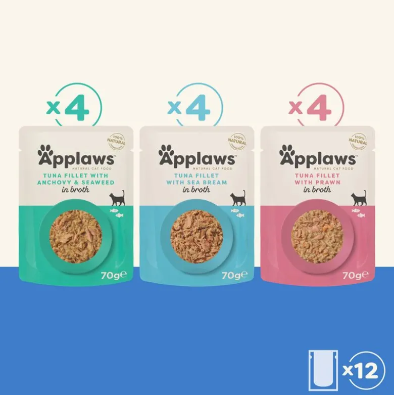 Applaws Pouch -lajitelma liemessä 12 x 70 g