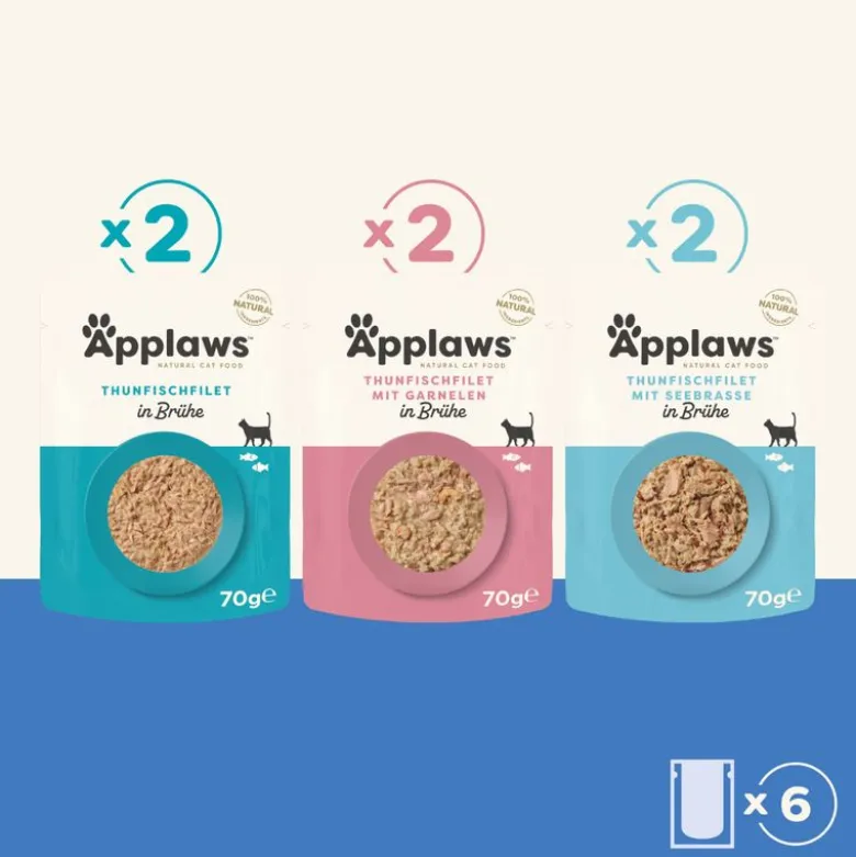 Applaws Pouch -lajitelma liemessä 12 x 70 g