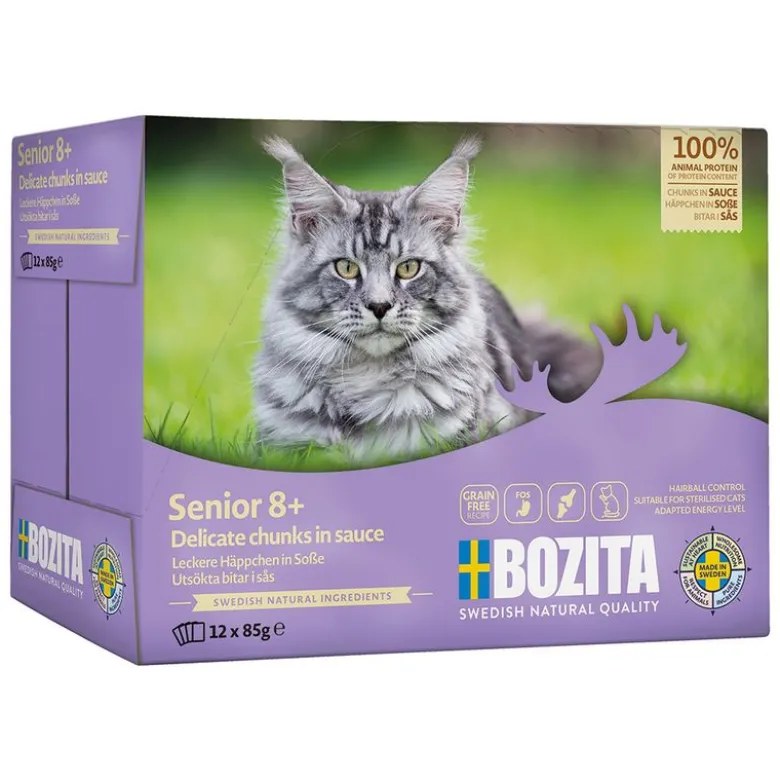 Bozita Morsels in Sauce Senior -säästöpakkaus 24 x 85 g