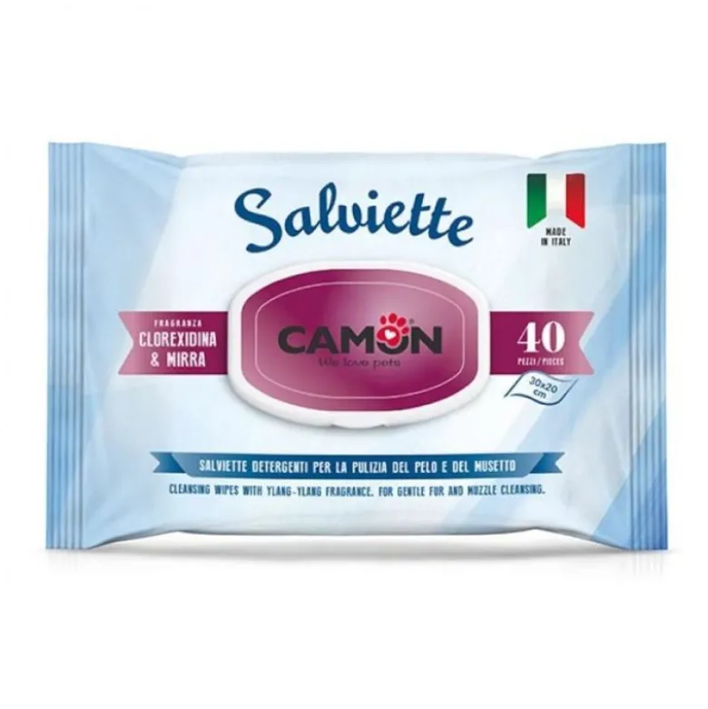 Camon Wet Wipes Coat Care Dog & Cat 40 kpl