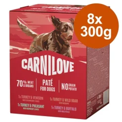 Carnilove Dog Paté -annospussit 8 x 300 g