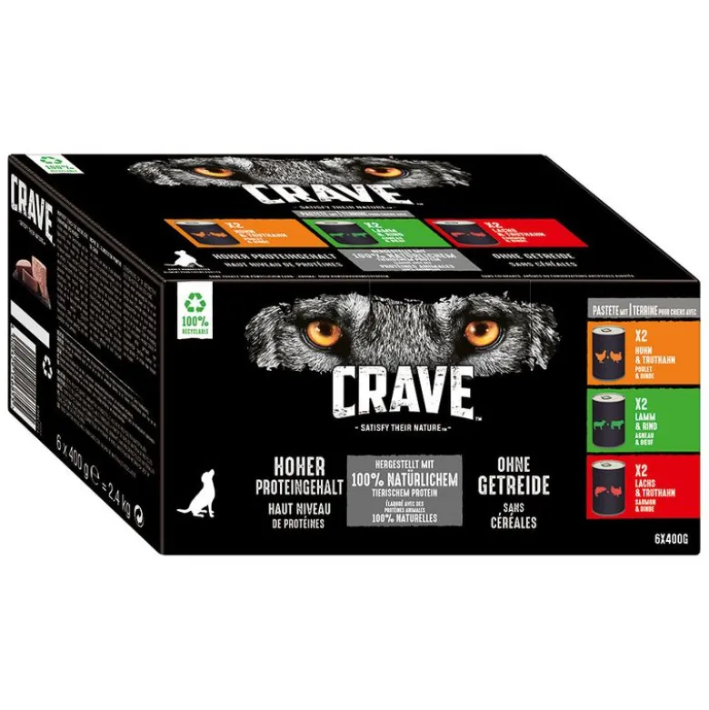 Crave Adult -koiranruoka 6 x 400 g