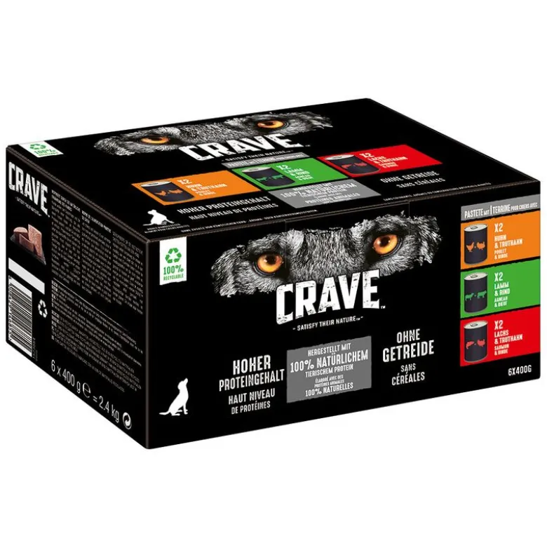 Crave Adult -koiranruoka 6 x 400 g
