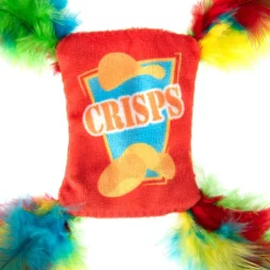 Crinkle Crisps -kissanlelu höyhenillä