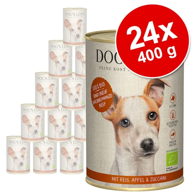 Dog´s Love luomu -säästöpakkaus 24 x 400 g