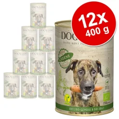 Dog ́s Love luomu Vegan -säästöpakkaus 12 x 400 g