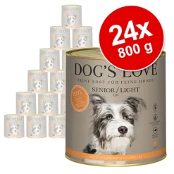 Dog´s Love Senior/Light -säästöpakkaus 24 x 800 g