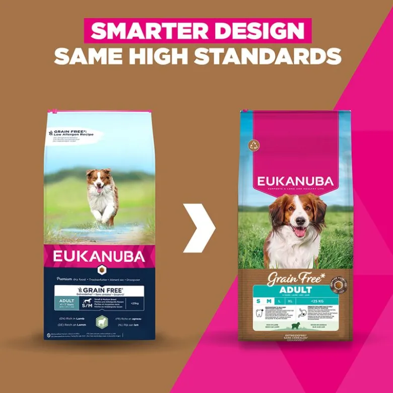 Eukanuba Grain Free Adult Small & Medium Breed karitsa