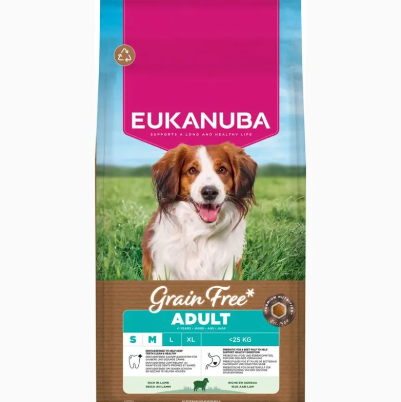 Eukanuba Grain Free Adult Small & Medium Breed karitsa