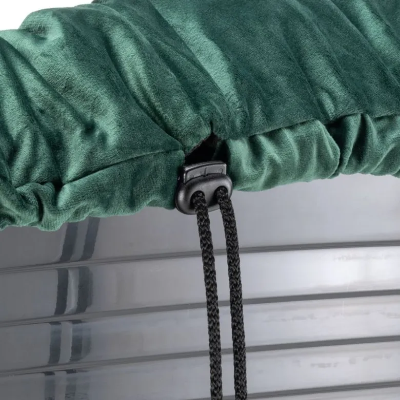 Ferplast Siesta Deluxe -lemmikinkori musta + Sofà-päällinen vihreä sametti