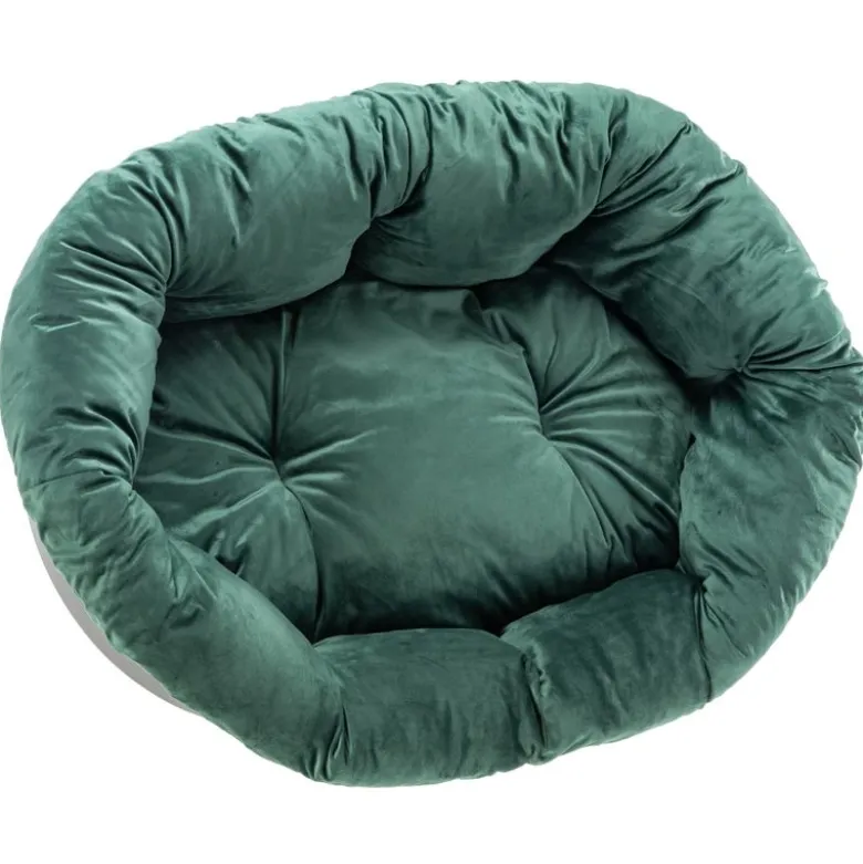 Ferplast Siesta Deluxe -lemmikinkori musta + Sofà-päällinen vihreä sametti