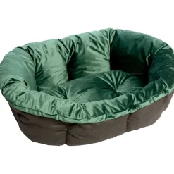 Ferplast Sofà -päällinen vihreä sametti Ferplast Siesta Deluxe -koirankoriin