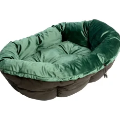 Ferplast Sofà -päällinen vihreä sametti Ferplast Siesta Deluxe -koirankoriin