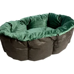 Ferplast Sofà -päällinen vihreä sametti Ferplast Siesta Deluxe -koirankoriin