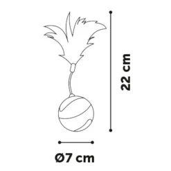 Flamingo kissan lelu LED-pallo Mechta