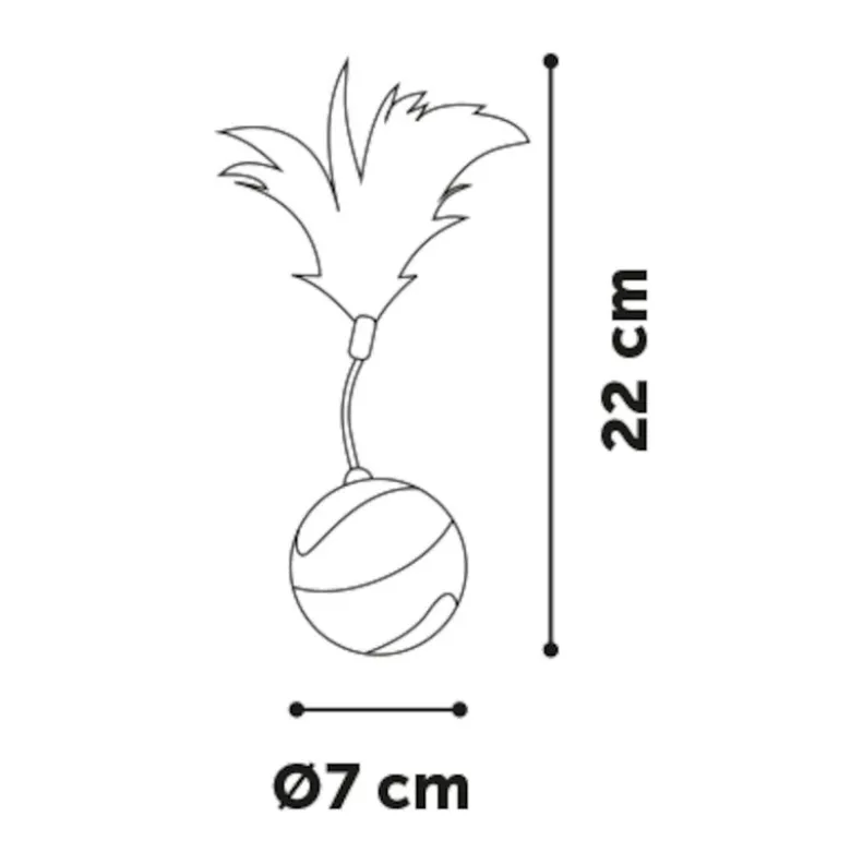 Flamingo kissan lelu LED-pallo Mechta