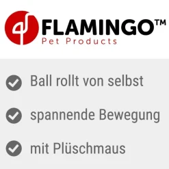 Flamingo-kissanlelu pallo ja hiiri