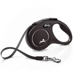 flexi Classic kelatalutin musta, 5 m