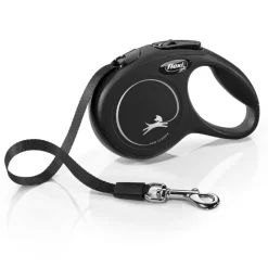 flexi Classic kelatalutin musta, 3 m