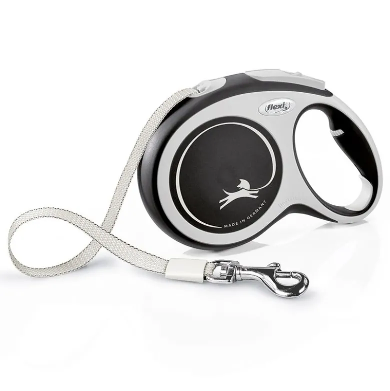 flexi New Comfort nauhatalutin L musta, 8 m