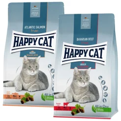Happy Cat Indoor -yhteispakkaus 2 x 4 kg
