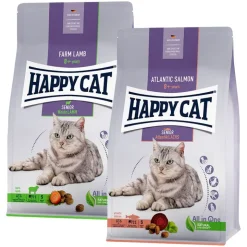 Happy Cat Senior -yhteispakkaus 2 x 4 kg