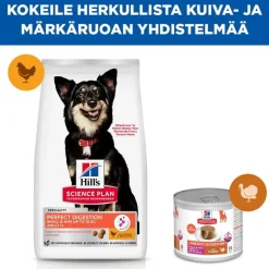 Hill's Science Plan Perfect Digestion Adult 1+ Small & Mini kana ja ruskea riisi