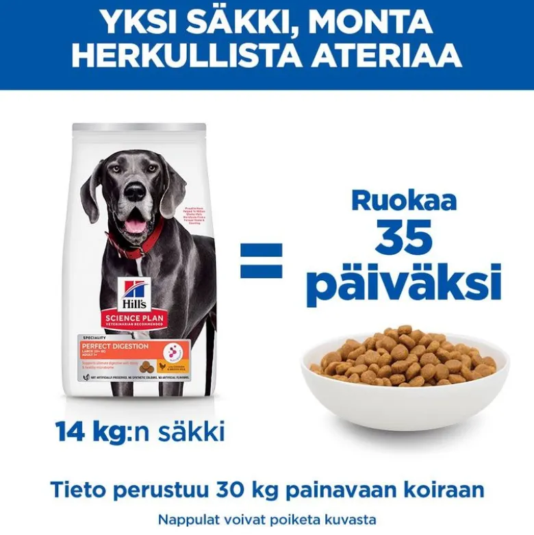 Hill's Science Plan Perfect Digestion Adult Large kana & ruskea riisi