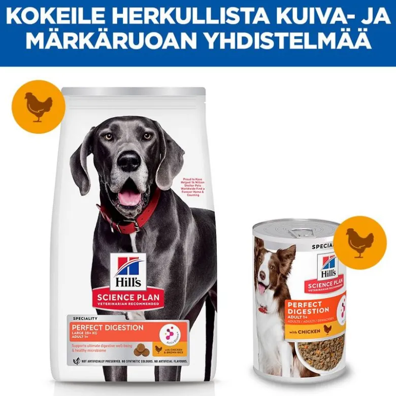 Hill's Science Plan Perfect Digestion Adult Large kana & ruskea riisi