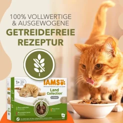 IAMS Advanced Nutrition Grain Free Land Collection kastikkeessa