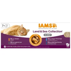 IAMS Advanced Nutrition Senior 7+ Land & Sea Collection hyytelössä