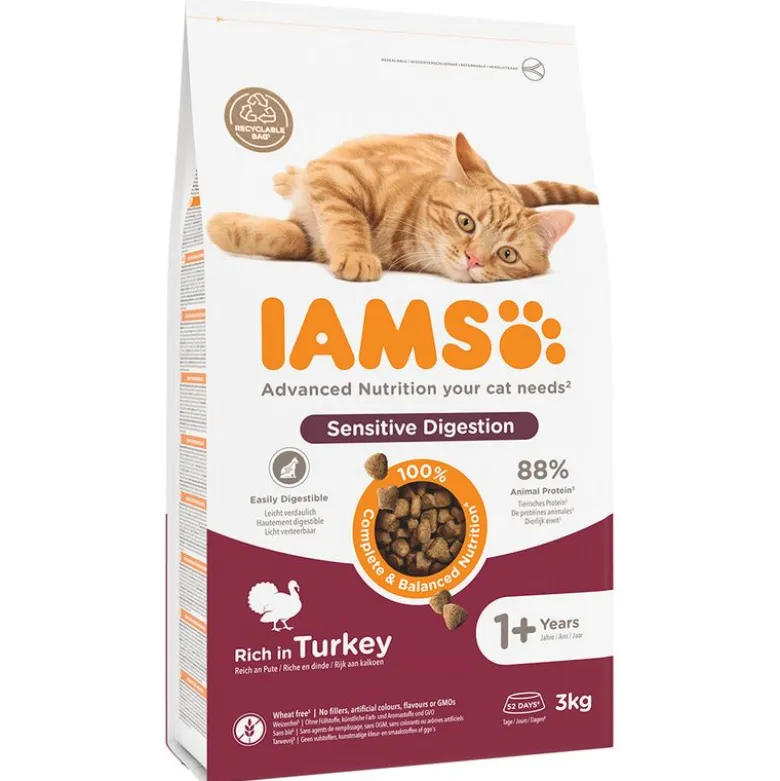 IAMS for Vitality Sensitive Digestion Adult & Senior kalkkuna
