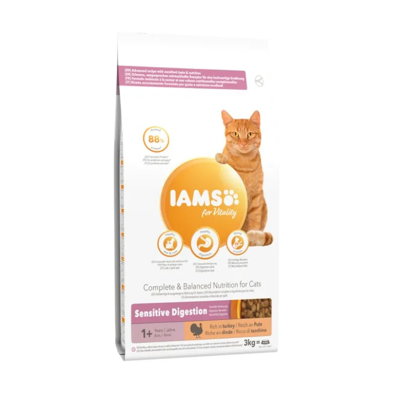 IAMS for Vitality Sensitive Digestion Adult & Senior kalkkuna