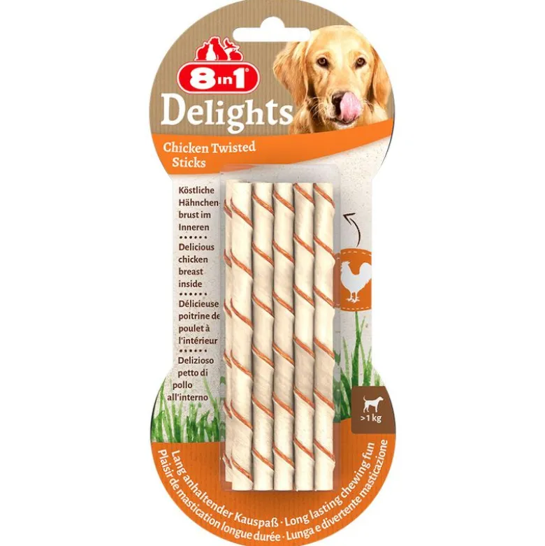 8in1 Delights Twisted Sticks kana pienikokoisille koirille