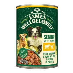 James Wellbeloved Senior Dog Hypoallergeeninen lammas- & kanapatee