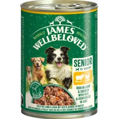 James Wellbeloved Senior Dog Hypoallergeeninen lammas- & kanapatee