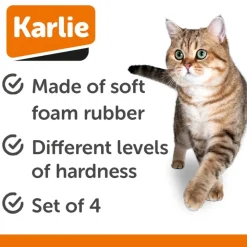 Karlie-kissanlelu vaahtomuovipallot