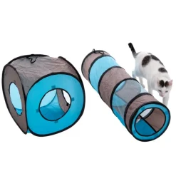 Kissan lelupaketti: Connect 2in1 -tunneli + höyhenkeppi + pallot & hiiret