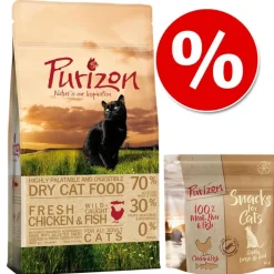 Kokeilupakkaus: 400 g Purizon kuivamuonaa + Purizon Snack