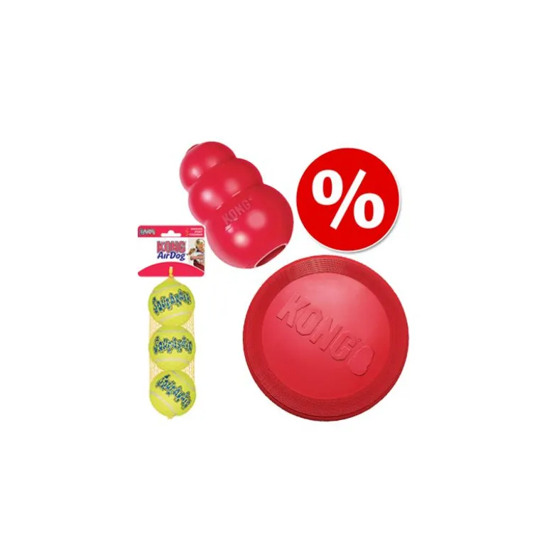 KONG-lelusetti: frisbee, KONG Classic, tennispallot