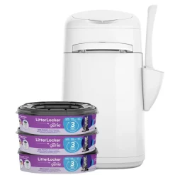 LitterLocker® by Litter Genie -kissanhiekkaroskis, valkoinen