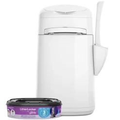 LitterLocker® by Litter Genie -kissanhiekkaroskis, valkoinen