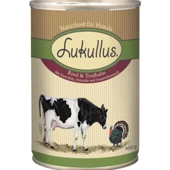Lukullus-kokeilupakkaus: 1,5 kg + 6 x 400 g märkäruokaa